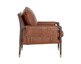 Mauti Armchair - Brown - Shalimar Tobacco Leather 110571 Sunpan