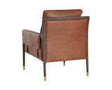 Mauti Armchair - Brown - Shalimar Tobacco Leather 110571 Sunpan