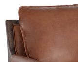 Mauti Armchair - Brown - Shalimar Tobacco Leather 110571 Sunpan