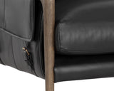 Mauti Armchair - Distressed Brown - Cortina Black Leather 110572 Sunpan