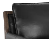 Mauti Armchair - Distressed Brown - Cortina Black Leather 110572 Sunpan