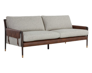 Mauti Sofa - Brown - Vault Fog / Bravo Cognac 110574 Sunpan