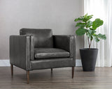 Richmond Armchair - Brentwood Charcoal Leather 110575 Sunpan