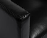Rogers Armchair - Cortina Black Leather 110577 Sunpan