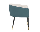 Asher Lounge Chair - Mina Ivory / Meg Dusty Teal 110586 Sunpan