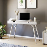 1105UFOGrey Home Desk with Two Storage Drawers