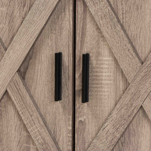 Baxton Studio Baxton Studio Stylish Farmhouse Oak Brown Shoe Storage Cabinet with Adjustable Shelves & Top Surface SC910041-2-Oak-Shoe Cabinet