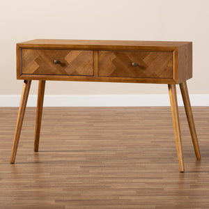 Baxton Studio Baxton Studio Mae Console Table - Mid-Century Modern Design with 2 Drawers & Natural Brown Finish JY20A151-Console