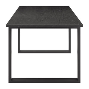 Sundar Modern Black Mdf Rectangular Dining Table Seats Four with Clean Minimalist Lines