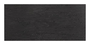 Sundar Modern Black Mdf Rectangular Dining Table Seats Four with Clean Minimalist Lines