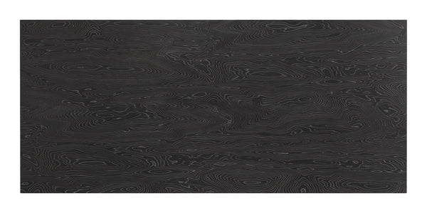 Sundar Modern Black Mdf Rectangular Dining Table Seats Four with Clean Minimalist Lines