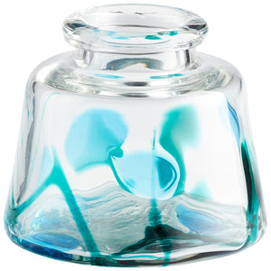 Tahoe Vase Blue/Clear 11069 Cyan Design