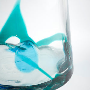 Tahoe Vase Blue/Clear 11070 Cyan Design