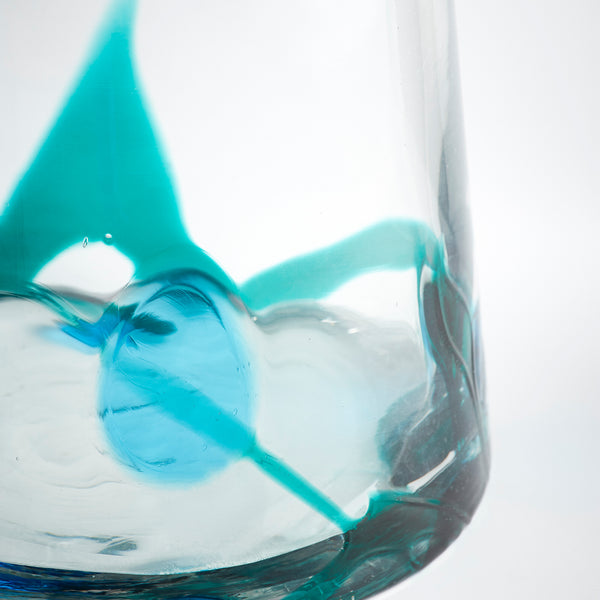 Tahoe Vase Blue/Clear 11070 Cyan Design