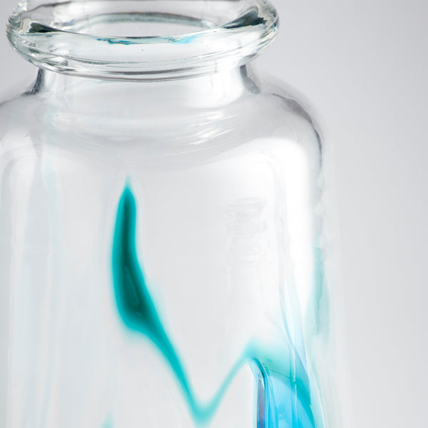 Tahoe Vase Blue/Clear 11071 Cyan Design