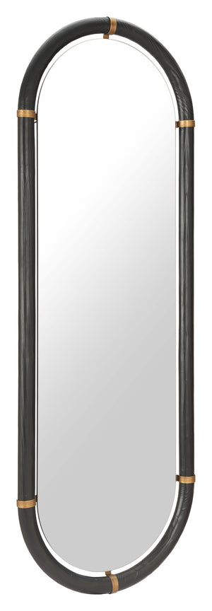 Brilo Full Length Wall Mirror Slim Black Frame for Entryways and Dressing Rooms