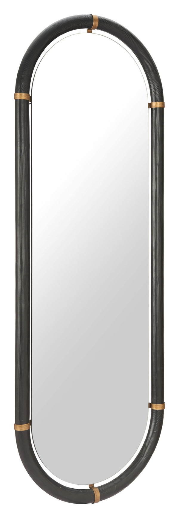 Brilo Full Length Wall Mirror Slim Black Frame for Entryways and Dressing Rooms