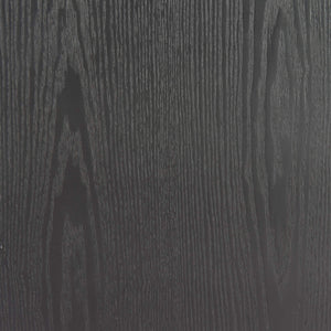 Trazo Fir Wood Matte Black Side Table with Concealed Shelving for Modern Living