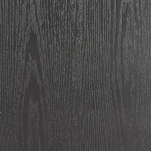 Trazo Fir Wood Matte Black Side Table with Concealed Shelving for Modern Living