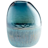 Cape Caspian Vase Blue 11073 Cyan Design