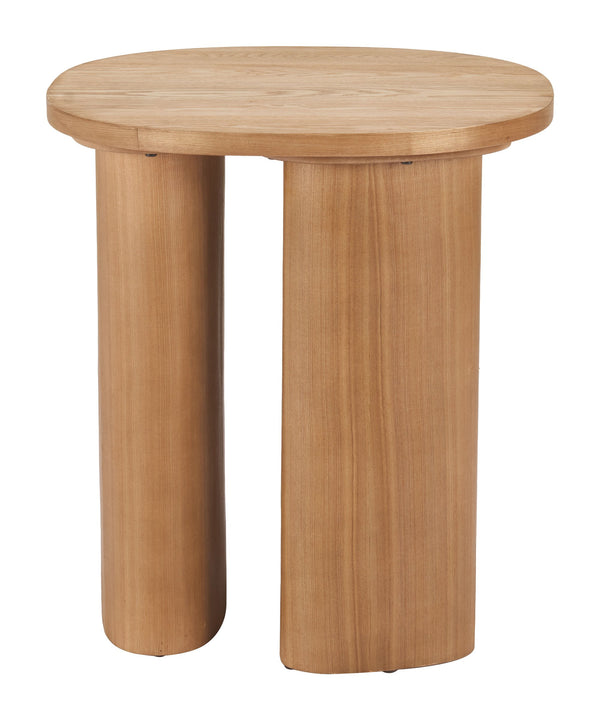 Benen Oval Side Table with Ash Veneer Top for Modern Living Rooms and Bedrooms