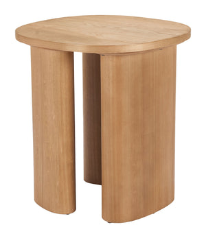 Benen Oval Side Table with Ash Veneer Top for Modern Living Rooms and Bedrooms