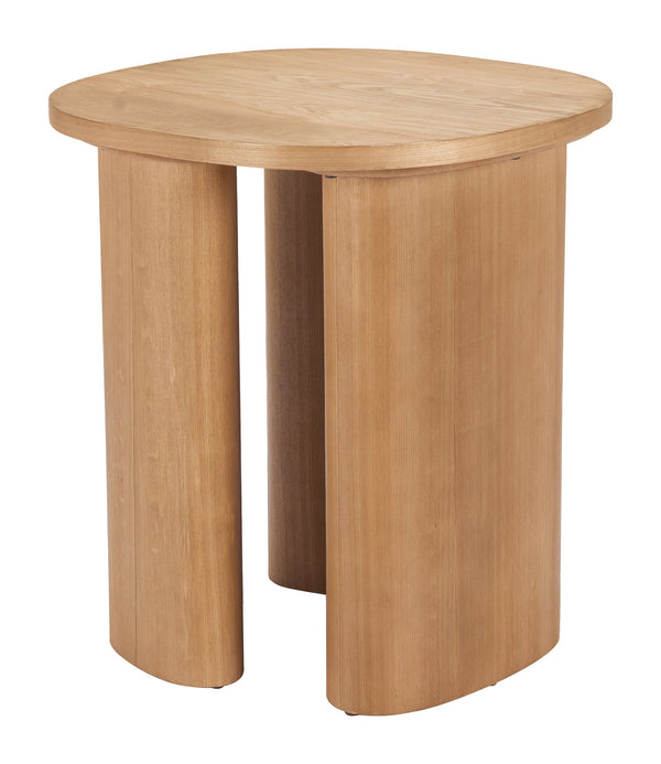 Benen Oval Side Table with Ash Veneer Top for Modern Living Rooms and Bedrooms