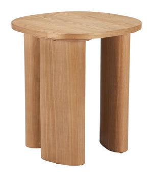 Benen Oval Side Table with Ash Veneer Top for Modern Living Rooms and Bedrooms