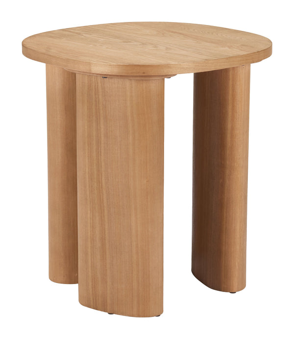 Benen Oval Side Table with Ash Veneer Top for Modern Living Rooms and Bedrooms