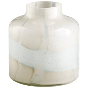 Lucerne Vase Tan and Aqua 11077 Cyan Design