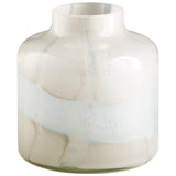 Lucerne Vase Tan and Aqua 11077 Cyan Design