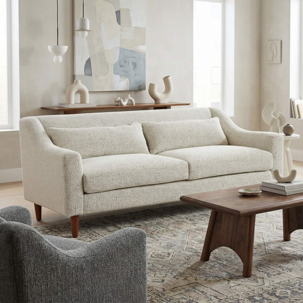 Koseli Compact Two-seat Loveseat Polyester Upholstered Modern Living Room Sofa