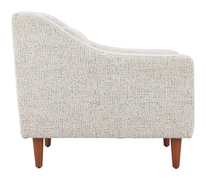 Koseli Upholstered Accent Armchair Polyester Fabric Rubberwood Legs Modern Seating