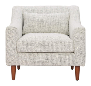 Koseli Upholstered Accent Armchair Polyester Fabric Rubberwood Legs Modern Seating