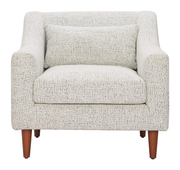 Koseli Upholstered Accent Armchair Polyester Fabric Rubberwood Legs Modern Seating