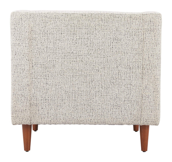 Koseli Upholstered Accent Armchair Polyester Fabric Rubberwood Legs Modern Seating
