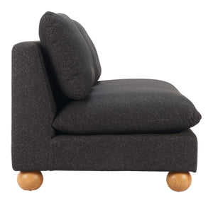 Minze Compact Two Seat Loveseat Textured Polyester Upholstery Modern Living Room