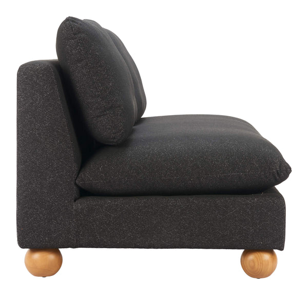 Minze Compact Two Seat Loveseat Textured Polyester Upholstery Modern Living Room