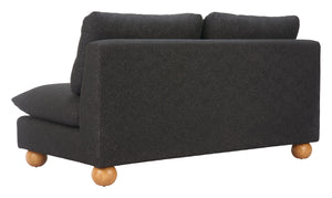 Minze Compact Two Seat Loveseat Textured Polyester Upholstery Modern Living Room