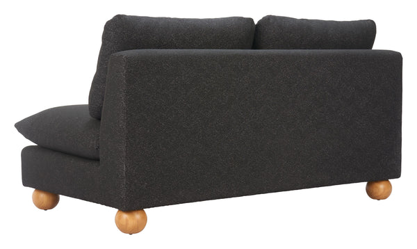 Minze Compact Two Seat Loveseat Textured Polyester Upholstery Modern Living Room
