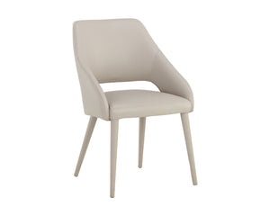 Galen Dining Chair - Linea Light Grey Leather 110790 Sunpan