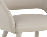 Galen Dining Chair - Linea Light Grey Leather 110790 Sunpan