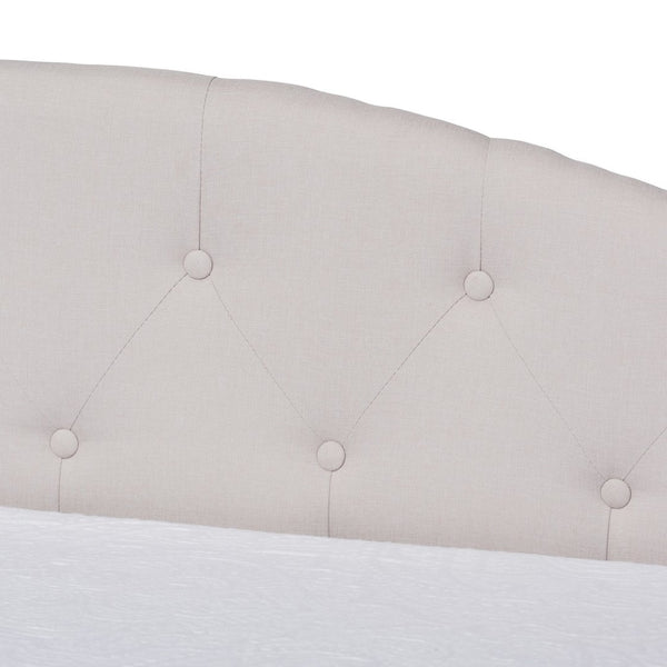 Baxton Studio Baxton Studio Becker Elegant Upholstered Daybed with Trundle - Chic Beige Fabric & Modern Design Twin Becker-Beige-Daybed-T/T