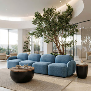 Cleo Modular Sofa 3 Seat Contemporary Upholstered Living Room Lounge Seating