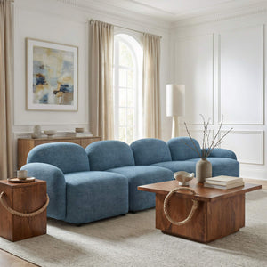 Cleo Modular Sofa 3 Seat Contemporary Upholstered Living Room Lounge Seating