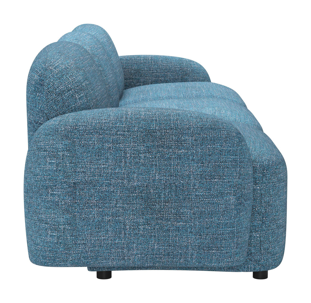 Zuo Modern Cleo Modular Sofa 3 Seat Contemporary Upholstered Living Room Lounge Seating Blue 110885
