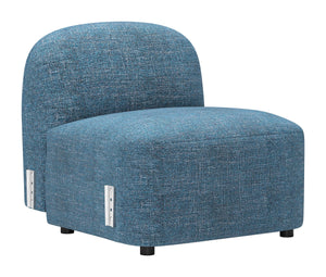 Zuo Modern Cleo Modular Middle Chair Textured Polyester Upholstery Contemporary Living Room Seating 110887