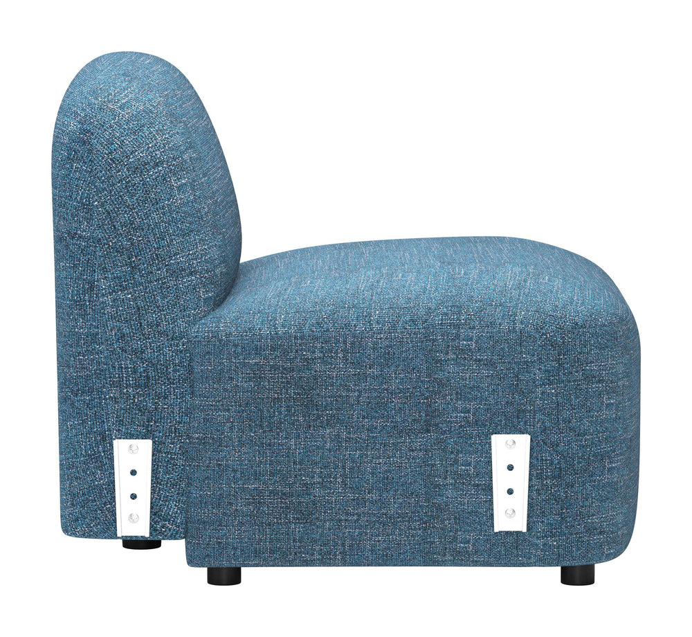 Zuo Modern Cleo Modular Middle Chair Textured Polyester Upholstery Contemporary Living Room Seating 110887