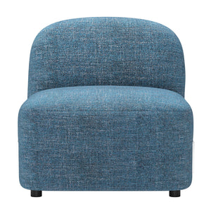 Cleo Modular Middle Chair Textured Polyester Upholstery Contemporary Living Room Seating