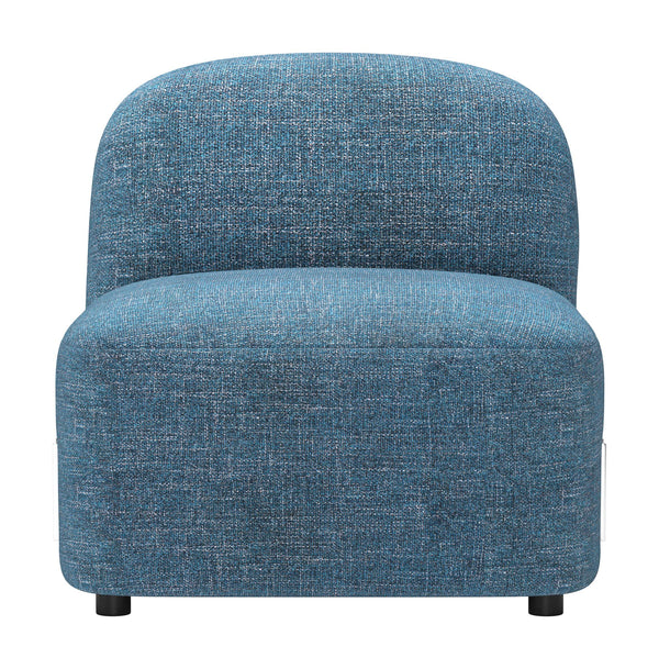Cleo Modular Middle Chair Textured Polyester Upholstery Contemporary Living Room Seating
